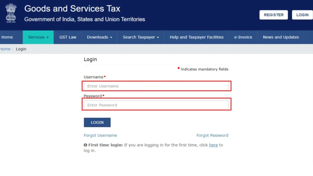 How to Change Email ID in GST Portal step1
